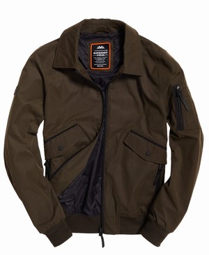 Superdry Rookie Harrington Bomber Férfi Kabát Khaki | WTRUS3824